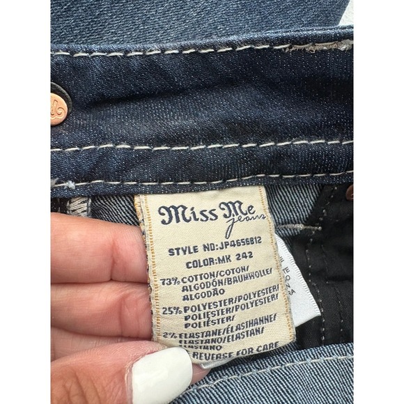 Miss Me Jeans Womens 28 Signature Rise Boot Cut Embellished Pockets - Picture 6 of 9